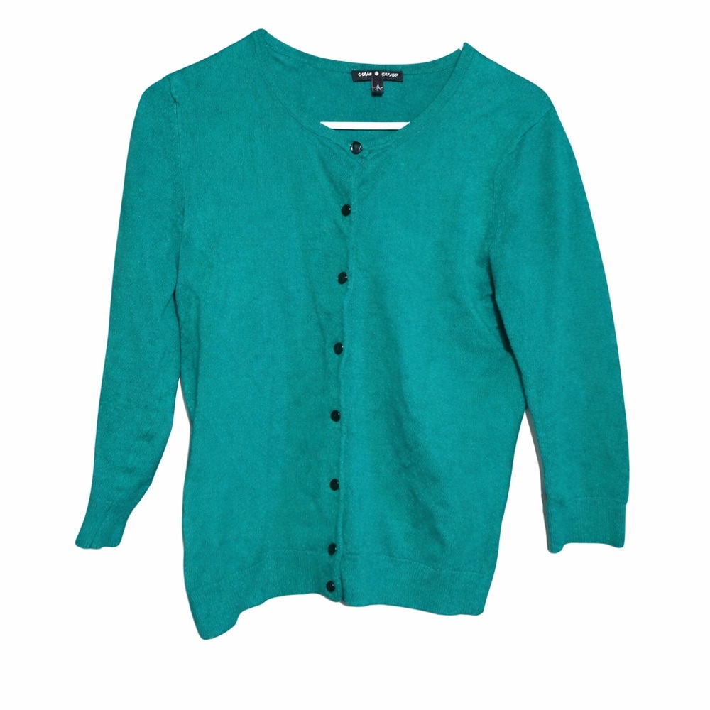 Cable & Gauge Women's Vibrant Teal Cardigan